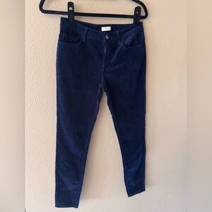 Women's Blue Corduroy Skinny Pants Forever 21